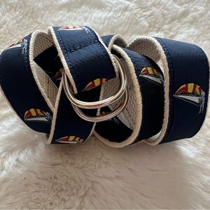 Leather Man Essex CT Nautical Sailboat Belt – Size L